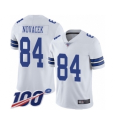 Men's Dallas Cowboys #84 Jay Novacek White Vapor Untouchable Limited Player 100th Season Football Jersey