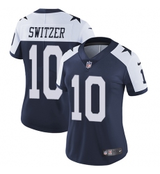 Women's Nike Dallas Cowboys #10 Ryan Switzer Navy Blue Throwback Alternate Vapor Untouchable Limited Player NFL Jersey