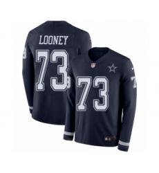 Youth Nike Dallas Cowboys #73 Joe Looney Limited Navy Blue Therma Long Sleeve NFL Jersey