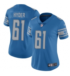 Women's Nike Detroit Lions #61 Kerry Hyder Limited Light Blue Team Color Vapor Untouchable NFL Jersey