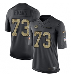 Youth Nike Green Bay Packers #73 Jahri Evans Limited Black 2016 Salute to Service NFL Jersey