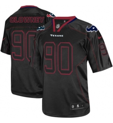 Youth Nike Houston Texans #90 Jadeveon Clowney Elite Lights Out Black NFL Jersey