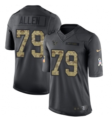 Men's Nike Houston Texans #79 Jeff Allen Limited Black 2016 Salute to Service NFL Jersey