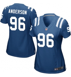 Women's Nike Indianapolis Colts #96 Henry Anderson Game Royal Blue Team Color NFL Jersey