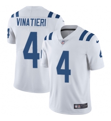 Men's Nike Indianapolis Colts #4 Adam Vinatieri White Vapor Untouchable Limited Player NFL Jersey