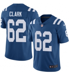 Men's Nike Indianapolis Colts #62 Le'Raven Clark Royal Blue Team Color Vapor Untouchable Limited Player NFL Jersey
