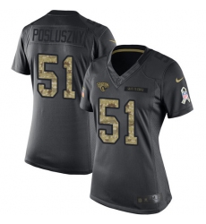 Women's Nike Jacksonville Jaguars #51 Paul Posluszny Limited Black 2016 Salute to Service NFL Jersey