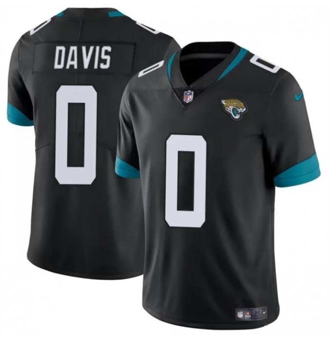 Men's Jacksonville Jaguars #0 Gabe Davis Black Vapor Untouchable Limited Football Stitched Jersey