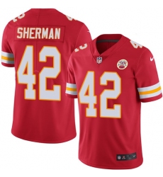 Men's Nike Kansas City Chiefs #42 Anthony Sherman Red Team Color Vapor Untouchable Limited Player NFL Jersey
