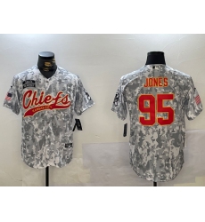 Men's Kansas City Chiefs #95 Chris Jones Arctic Camo 2024 Salute to Service Stitched Baseball Jersey